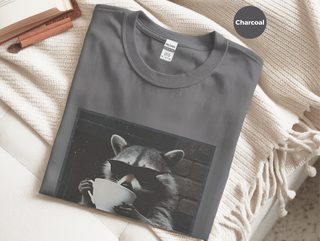 Raccoon Sipping A Cup Of Tea funny shirt - photo 2