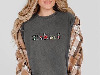 Festive Christmas Dogs Lineup funny shirt - photo 4