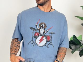Beagle Rock Drummer doodle dog shirt - photo 8