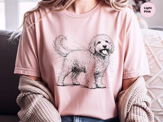Goldendoodle Sketch funny shirt - photo 7