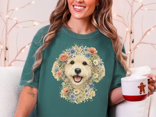 Comfort Colors Labradoodle Floral Face doodle dog shirt - photo 7