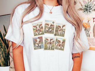 Vintage Postage Stamp Cows funny shirt - photo 1