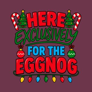 Festive Eggnog Christmas Typography Shirt Funny Holiday Drinking Tee