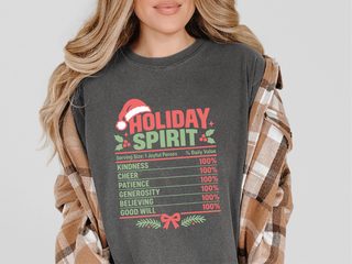 Holiday Spirit Nutrition Label funny shirt - photo 4