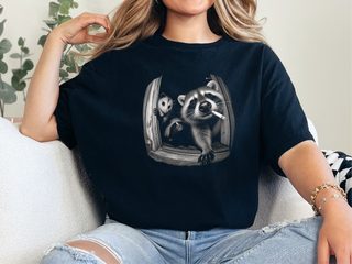 Smoking Raccoon Opossum Skunk Trio funny shirt - photo 2