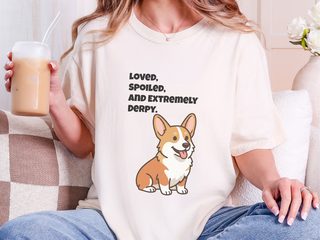 Derpy Welsh Corgi doodle dog shirt - photo 8