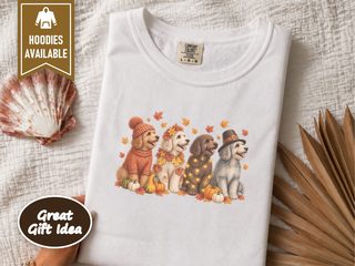 Colorful Watercolor Fall Goldendoodles doodle dog shirt - photo 3