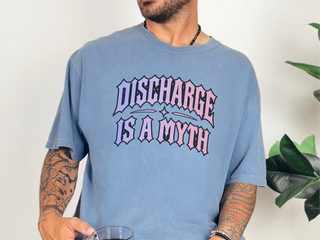 Discharge Is A Myth Gothic Text funny shirt - photo 8