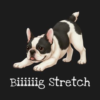 French Bulldog Big Stretch Puppy Play Bow Dog Stretching Tee