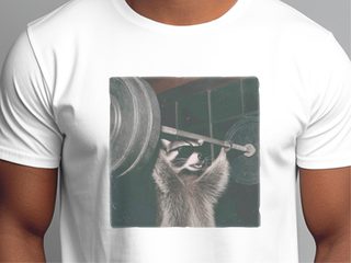 Raccoon Bodybuilding funny shirt - photo 1