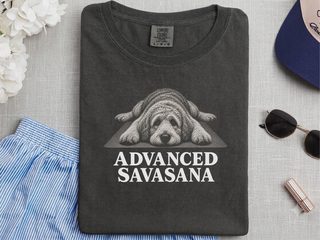 Labradoodle Advanced Savasana Yoga doodle dog shirt - photo 2