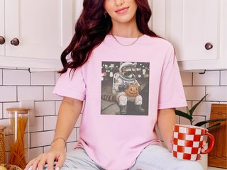 Raccoon Astronaut Halloween Treat funny shirt - photo 3