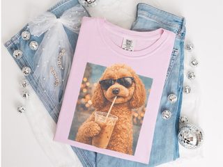 Comfort Colors Cavapoo Iced Coffee Cool Dog doodle dog shirt - photo 4