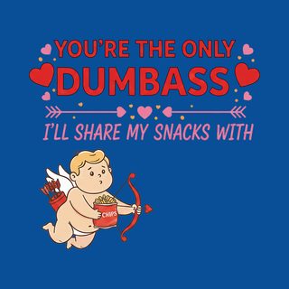 Cupid Valentine's Day Funny Snack Sharing Love Humor T-Shirt Gift