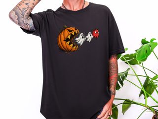 Scary Pumpkin Eating Ghosts funny shirt - photo 2