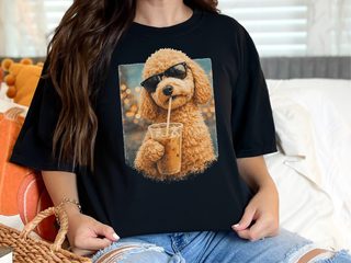 Comfort Colors Goldendoodle Iced Coffee Cool Dog doodle dog shirt - photo 5