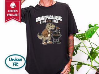 Grandpasaurus King Of Grill T-rex funny shirt - photo 3