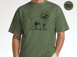 Goldendoodle Sketch funny shirt - photo 8