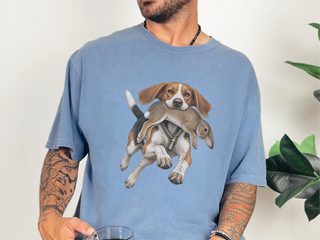 Beagle Hunting Wild Rabbit doodle dog shirt - photo 6