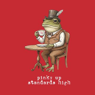 Dapper Frog Pinky Up Standards High Etiquette Tea Party Shirt