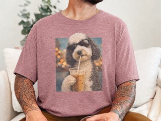 Sheepadoodle Iced Coffee Cool Dog doodle dog shirt - photo 7