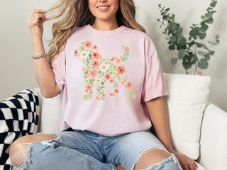 Comfort Colors Golden Doodle Floral Silhouette doodle dog shirt - photo 4