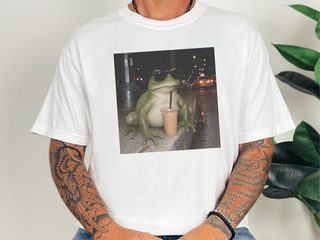Sir Froggy Iced Coffee funny shirt - photo 1