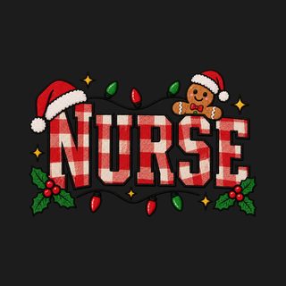 Christmas Nurse Gingerbread Plaid Holiday Nurse Christmas Tee