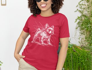 French Bulldog Sketch funny shirt - photo 2