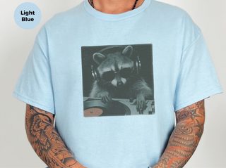 Raccoon Djing funny shirt - photo 1