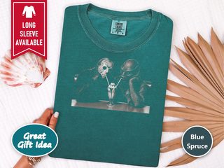 Monsters Sharing Diner Milkshake funny shirt - photo 7