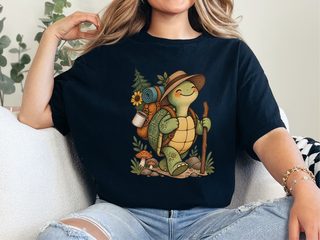 Hiking Turtle With Backpack funny shirt - photo 2