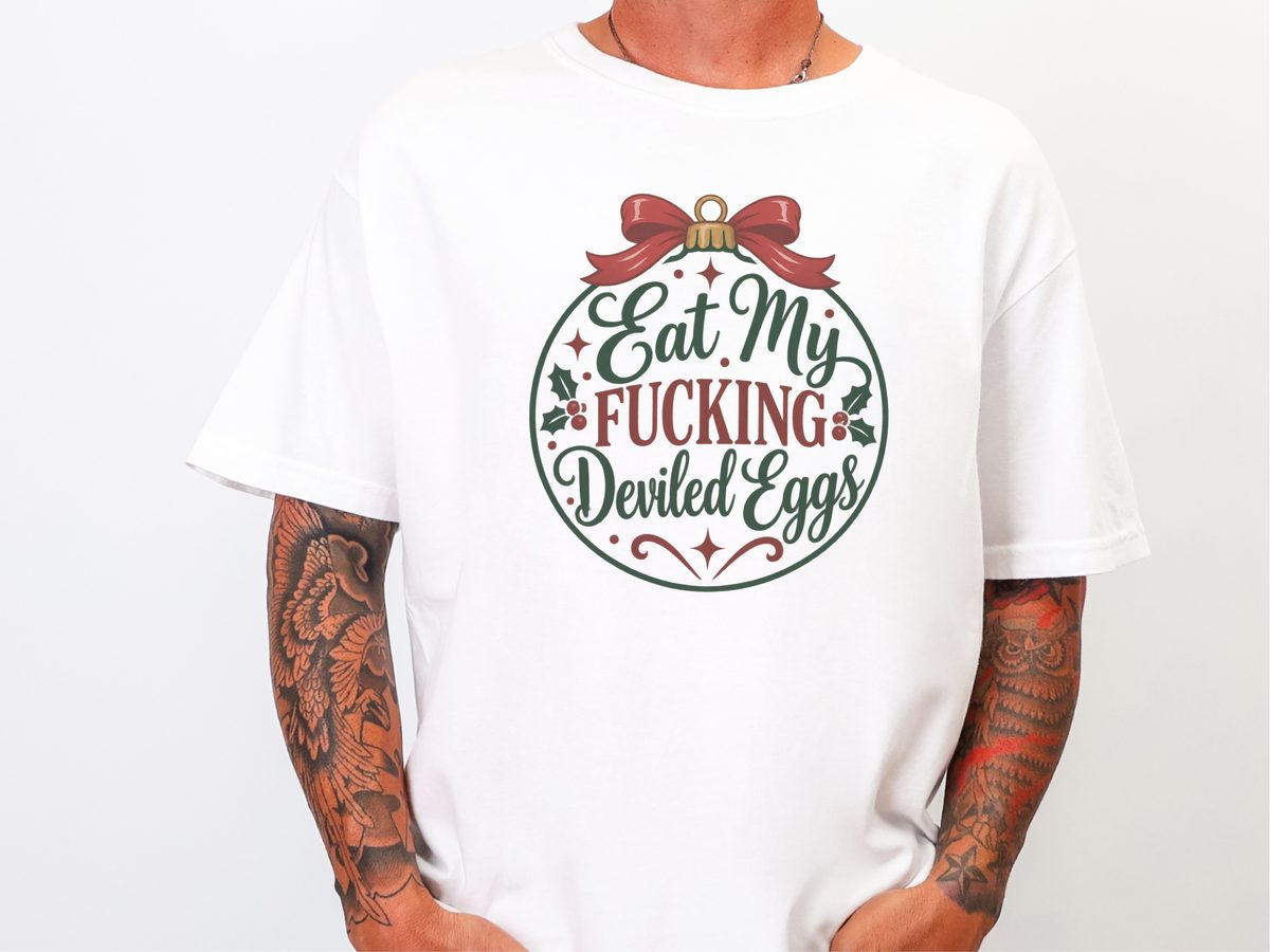 Deviled Eggs Christmas Ornament Funny Foodie Christmas Party Tee