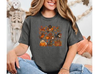 Colorful Dachshund Fall Activities Clipart doodle dog shirt - photo 5