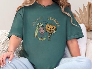 Zombie Brain Pumpkin Heebie Jeebies funny shirt - photo 5