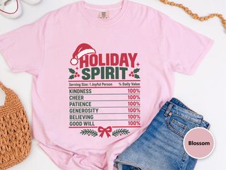Holiday Spirit Nutrition Label funny shirt - photo 5