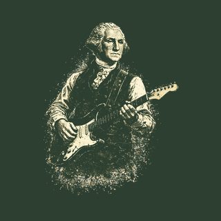George Washington Electric Guitar Founding Father Rock & Roll funny shirt
