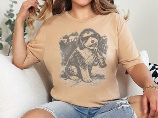 Bernedoodle drinking Beer doodle dog shirt - photo 7
