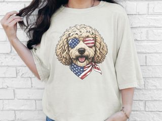 Patriotic Maltipoo Usa Flag doodle dog shirt - photo 7