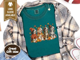 Autumn Sheepadoodles With Pumpkins doodle dog shirt - photo 8
