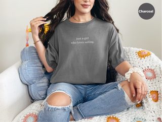 Just A Girl Who Loves Sailing funny shirt - photo 3