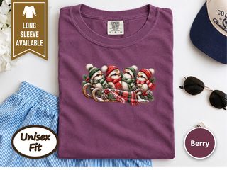 Cozy Winter Birds Sleigh doodle dog shirt - photo 6