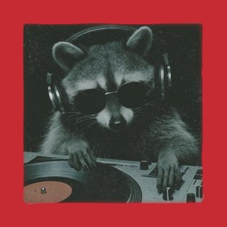 Raccoon Djing Funny Trash Panda DJ Tee Turntable Animal Shirt