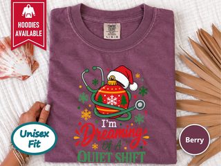 Nurse Christmas Stethoscope Quiet Shift funny shirt - photo 7