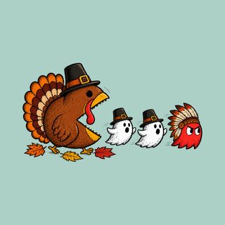 Thanksgiving Turkey Arcade Chase Funny Gamer Retro Gaming Shirt