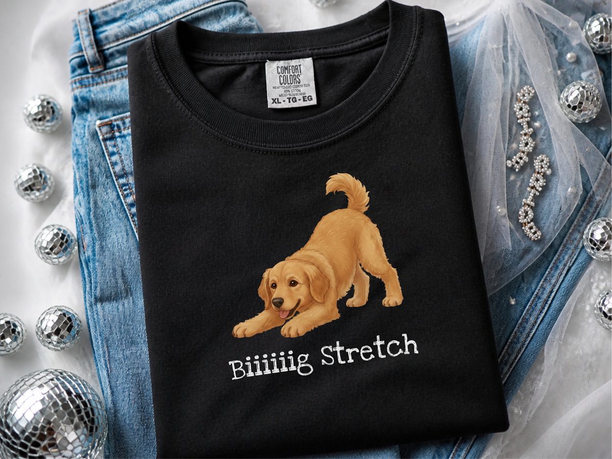 Golden Retriever Big Stretch Shirt | Comfort Colors Dog Lover Tee