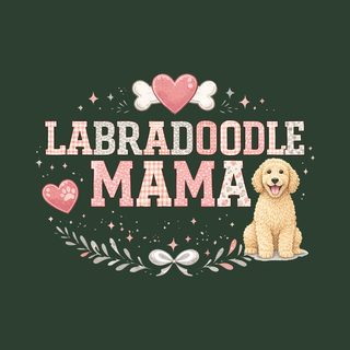 Labradoodle Mama Trendy Dog Lover T-Shirt Cute Pink Gold Design Gift