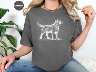 Labrador Retriever Sketch funny shirt - photo 4