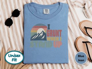 Retro Mountain Sunset I Grunt funny shirt - photo 8