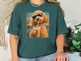 Comfort Colors Cockapoo Iced Coffee Cool Dog doodle dog shirt - photo 6